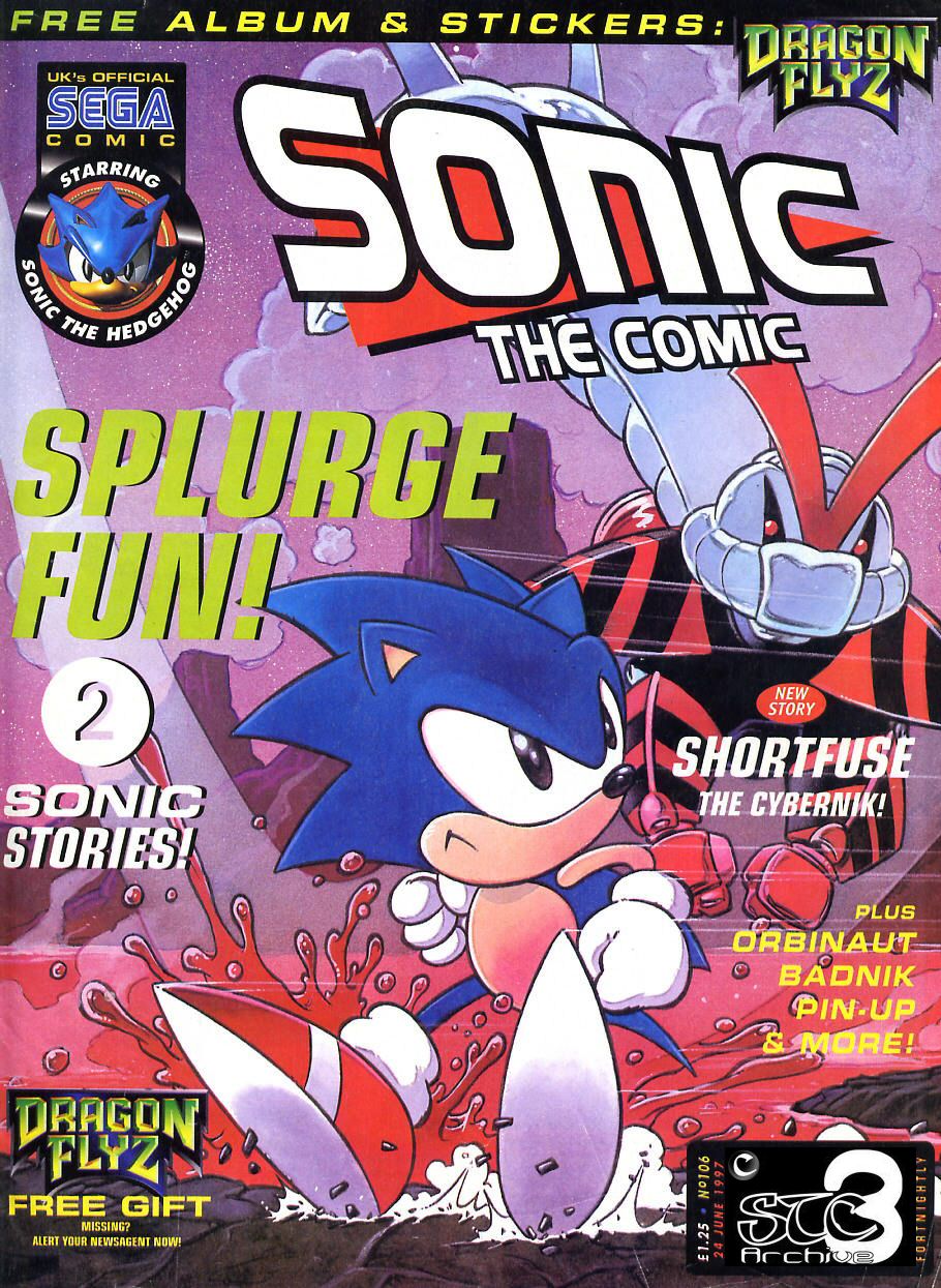 Sonic - The Comic Issue No. 106 Comic cover page